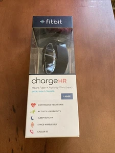 Charge de l'appareil HR Taux de coeur de la montre intelligente & Activité Bracelet noir Large NIB