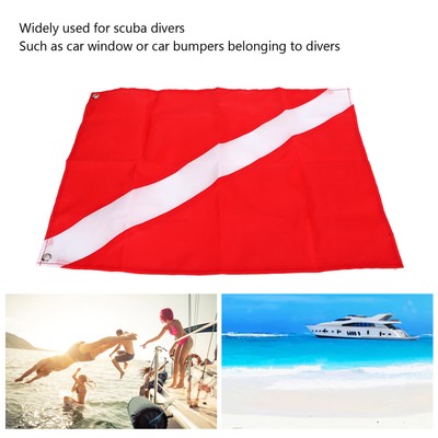 Dive Flag Scuba Diving Spearfishing Freediving Diver Down Boat 50x35cm Recht BK