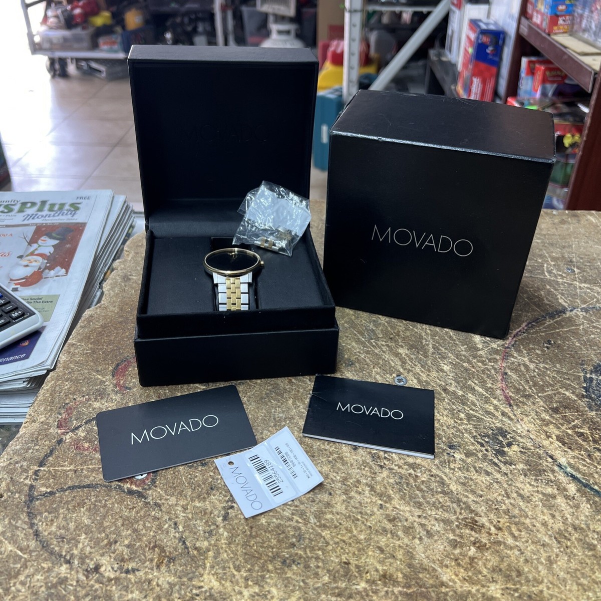 Movado 07.1.19.1462 Men's Watch Museum Black Dial Swiss Quartz Two