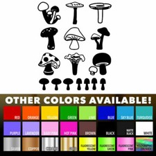 16 Forest Mushrooms decal Sticker for Home Window Wall Door Kids Nursery Room