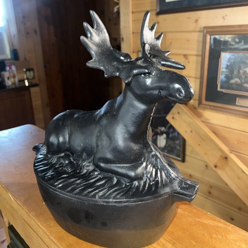 Cast Iron Moose Steamer Wood Pellet Stove Humidifier Pot Moisture Water