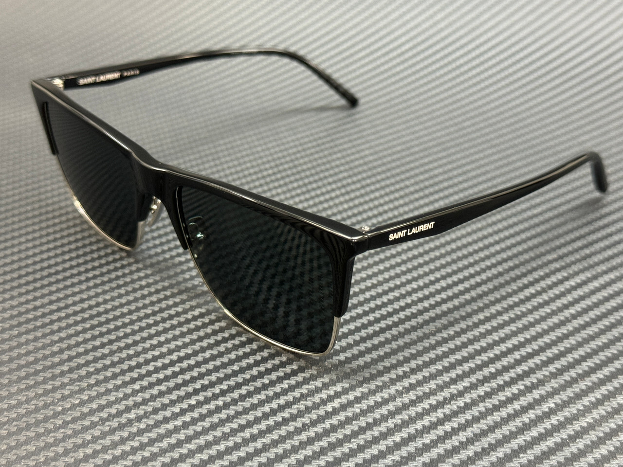 Occhiali da sole unisex SAINT LAURENT SL 768 002 nero argento 57 mm