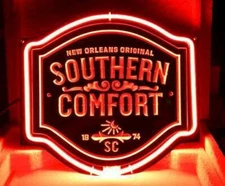 Southern Comfort SC 1874 3D Carved 14" Neon Sign Light Lamp New Orleans Original
