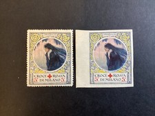 ICOLLECTZONE Italy Early Red Cross Stamps Perf & Imperf VF hinged