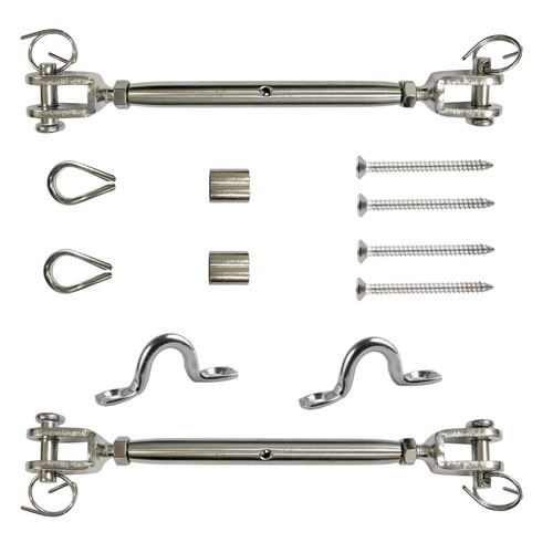 Stainless Steel Rope Wire DIY Balustrade Kit Turnbuckles Jaw/Jaw 7 x 7 Tensioner eBay