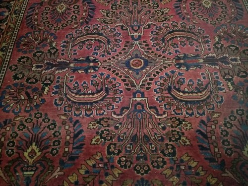 orient teppich gebraucht traditionell handgeknüpft alt Hauptfarbe rot blau - Bild 7 von 10