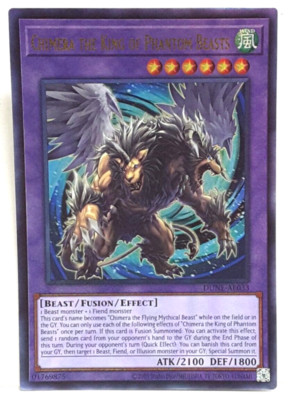 Yugioh Asian-English Chimera The King Of Phantom Beasts DUNE-AE033 Ultimate Rare