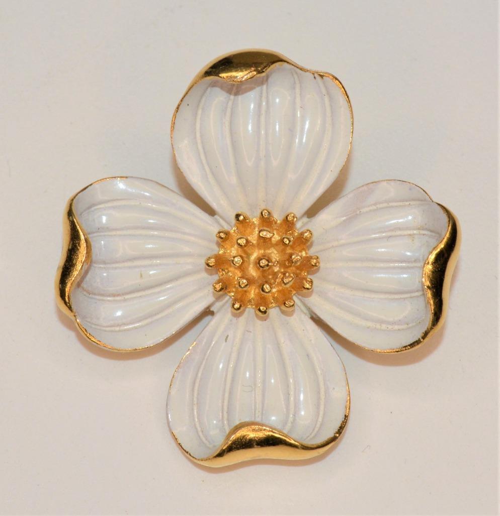 Crown Trifari Trifari Dogwood Brooch Vintage TRIFARI Crown