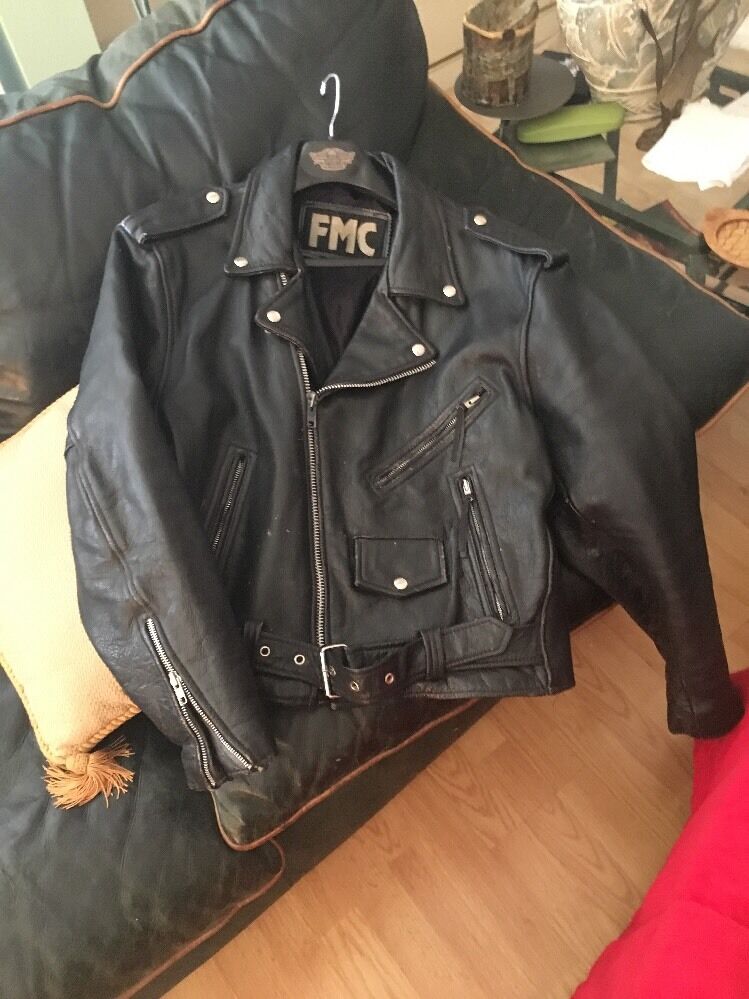 WOMENS OR MENS FMC Leather Motorcycle Jacket with Harley WOMENS OR MENS FMC Leather Motorcycle Jacket with Harley