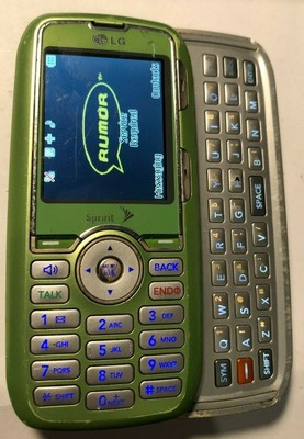READ BEFORE BUY LG Rumor LX260 Green Cell Phone Slider (Tello) Good