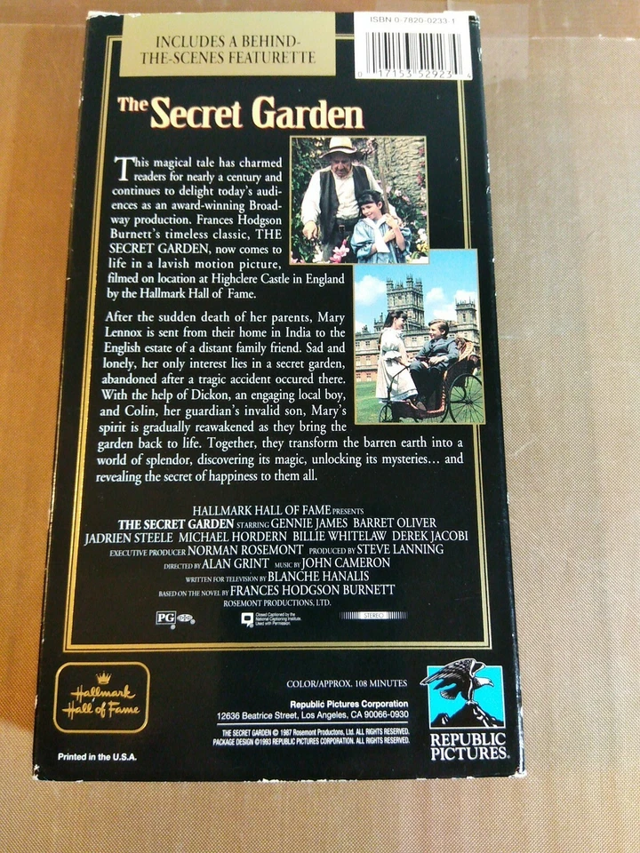 The Secret Garden (VHS, 1993) Hallmark Hall of Fame - Image 3 of 4