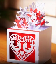 New, Retired Sizzix Thinlits Christmas Card in Box 12p 663603 Retail 31.99