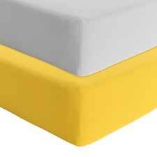 Featherhead  2-Pack Fitted Crib Sheets - 100 Cotton - 52" x 28" x 9" for Sta...