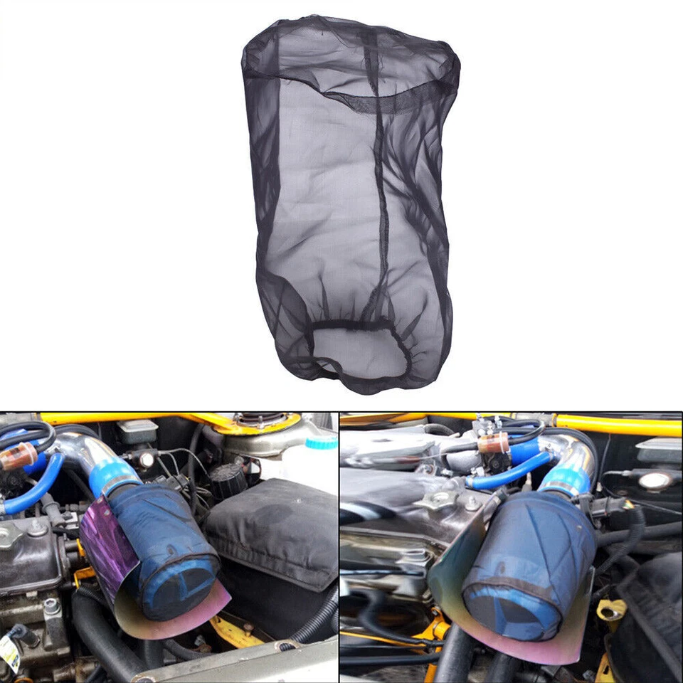 9" Auto Air Filter Protect Cover Dust Cloth For High Flow Air Intake Filter Long Foto 4 de 4