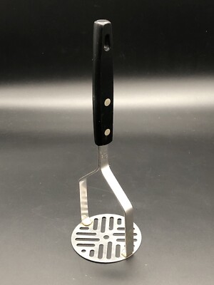 Vintage EKCO FORGE Potato Masher With A Black Handle USA 9 1/4'' Inches Long