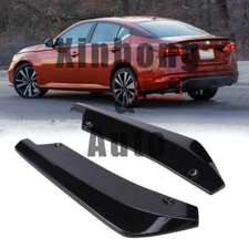 For Nissan Altima Rear Bumper Corner Lip Splitter Diffuser Body Kit Gloss Black
