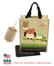 EcoJeannie Super Strong Laminated Mini Woven Reusable Shopping Tote Bag