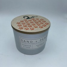 Sand  Paws Pumpkin Citrus Scented Candle Neutralizes Pet Odors Fall