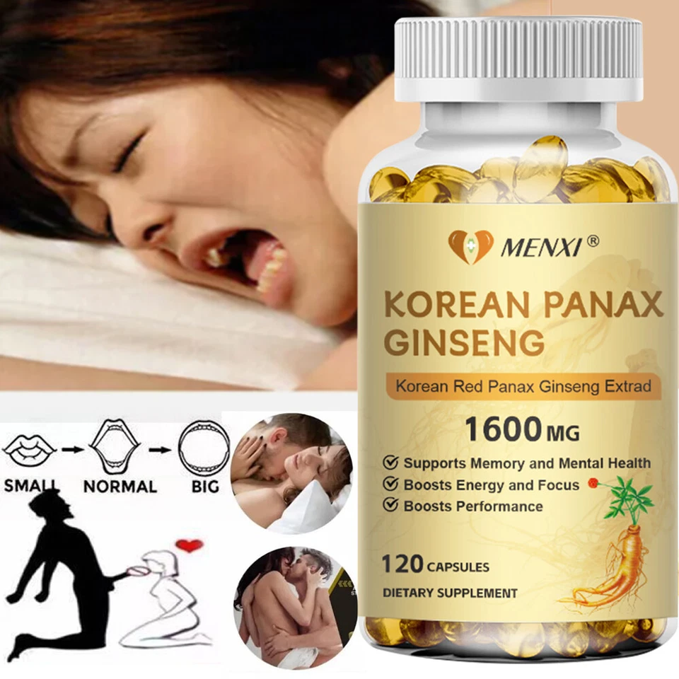 MENXI 120 Capsule Ginseng Coreano Rosso 1600mg 6 Anni Puro Rosso Panax Qualità Premium