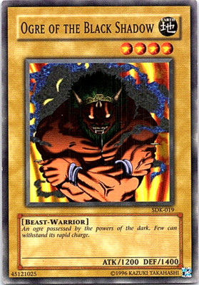 Ogre Of The Black Shadow SDK-019 Yu-Gi-Oh! Card Moderate Play Unlimited