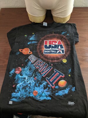 Dream Team II USA Basketball Universe Rare S/S T-Shirt Black Salem 