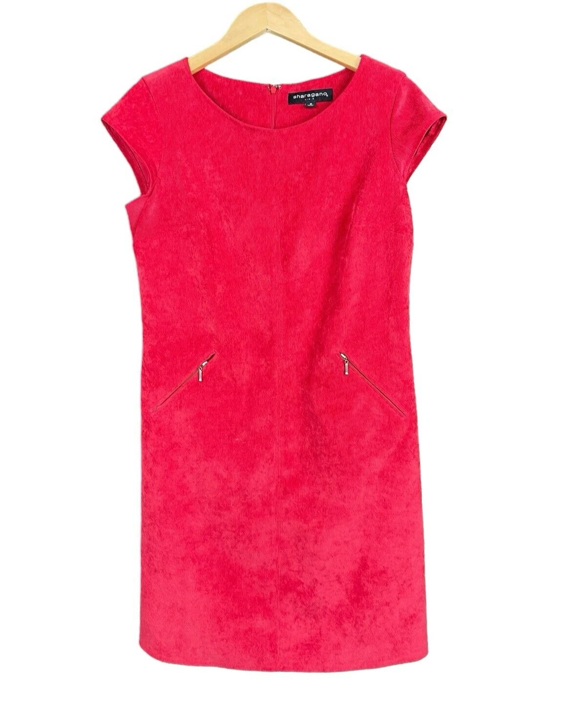 VETEMENTS Abito da donna arancione rossastro Sharagano taglia 10 velluto a coste con tasche