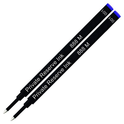 2 Pack - Private Reserve Ink Schmidt 888 Rollerball Refill Blue Medium Tip