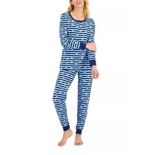 FAMILY PAJAMAS Matching Women's Hanukkah Family Pajama Set Blue XL