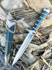 14" Dark Assassin Sword Dagger ABS Stainless Steel Fixed Blade Fantasy Knife