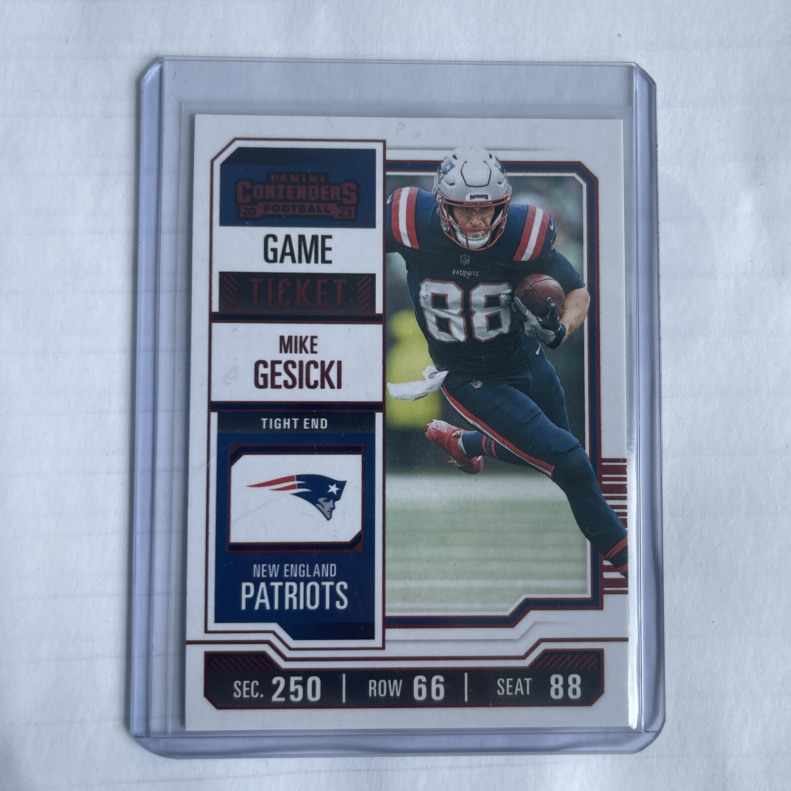 2023 Panini Contenders - Season Ticket #70 Mike Gesicki