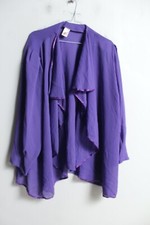 Womens Vintage Chiffon Waterfall Coverall - Purple - Size Large (L15)