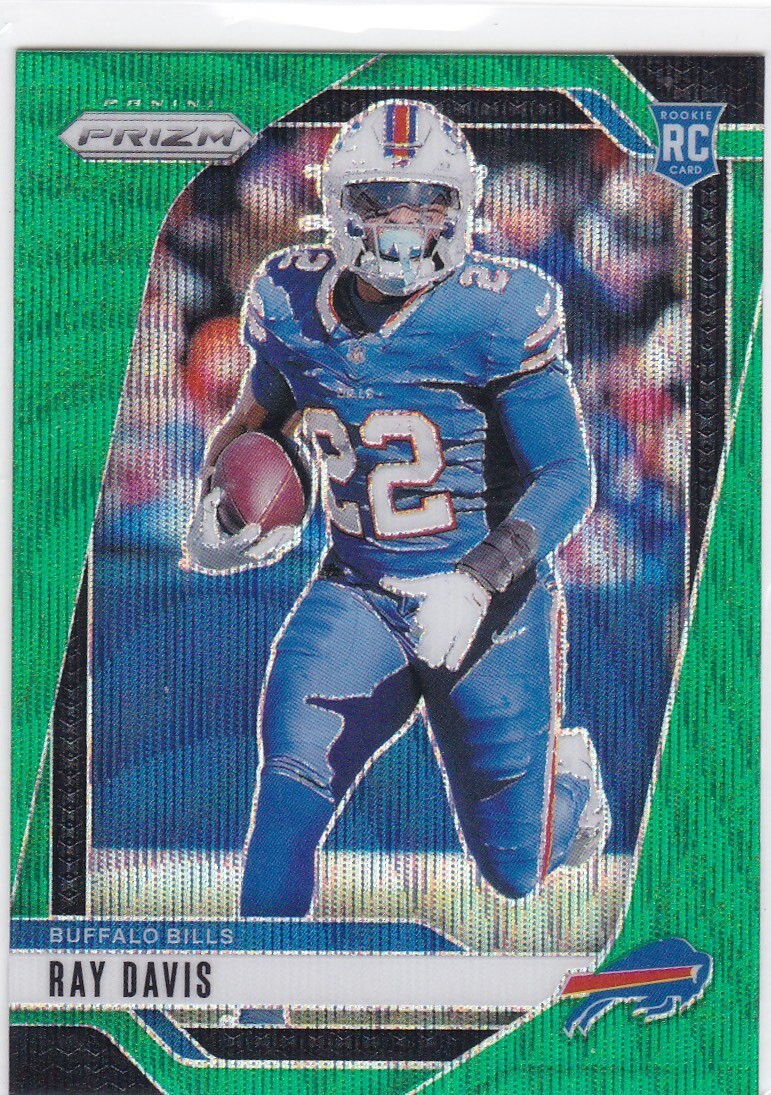 Ray Davis 2024 Panini Prizm Green Wave RC Rookie #382 Bills