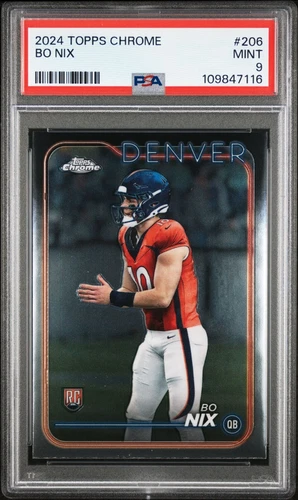 2024 TOPPS CHROME #206 BO NIX ROOKIE RC PSA 9