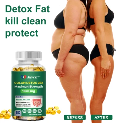 MENXI Parasite Cleanse DETOX Candida PARASITE KILLER Colon Support Gut Health Capsules