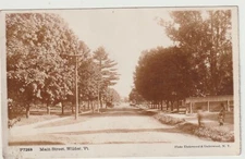 VINTAGE RPPC: MAIN STREET, WILDER, VERMONT, VINTAGE CARS