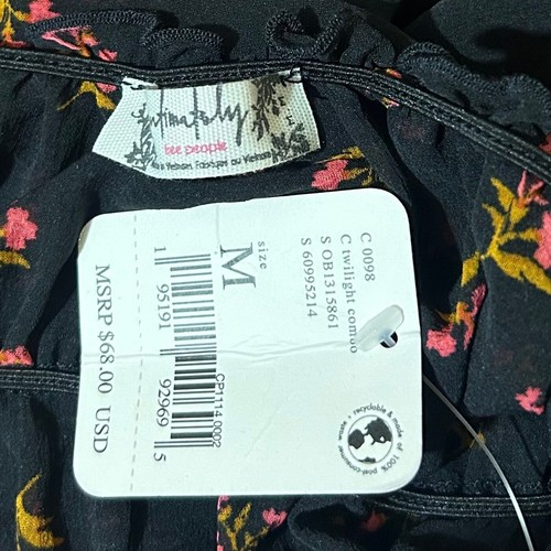 Body Free People Juliet Rosa Negro Crepúsculo Floral Volantes Transparente Hada Top - Imagen 10 de 13