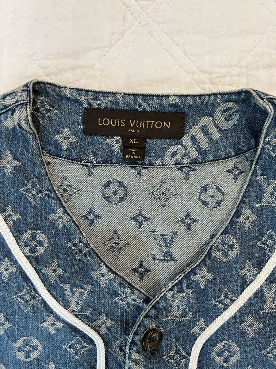 Louis Vuitton x Supreme Jacquard Monogram Denim Baseball Louis Vuitton x Supreme Jacquard Monogram Denim Baseball