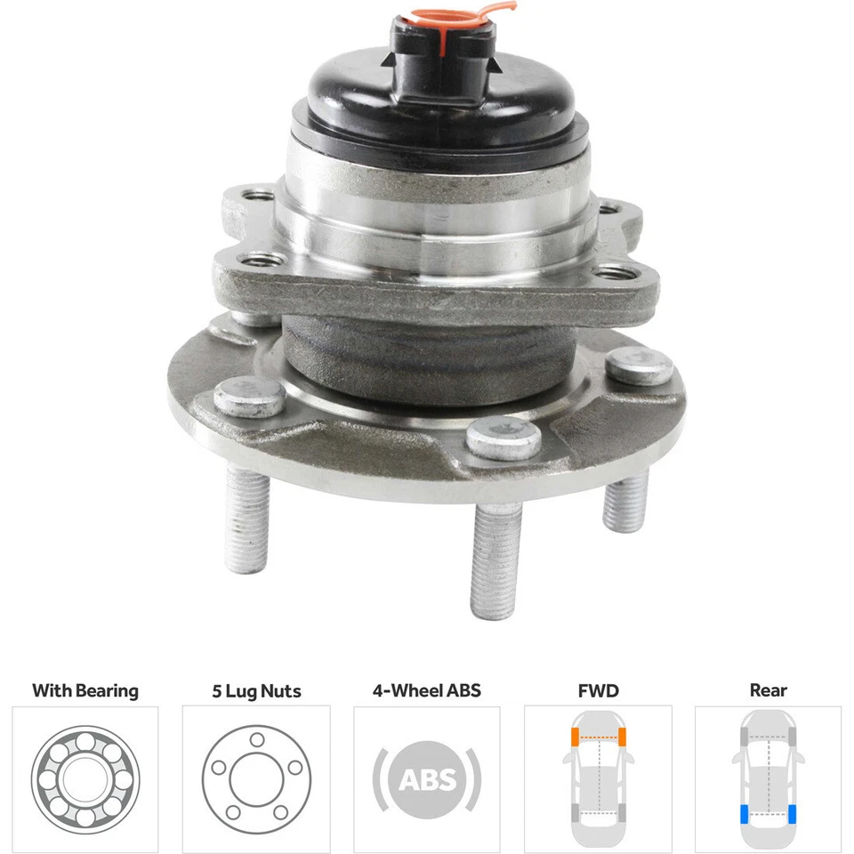 Комплект ступицы колеса для 2001-2007 Dodge Caravan Chrysler Town & Country Voyager - Изображение 3 из 4