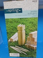wooden kubb game 22pc 2-6 players