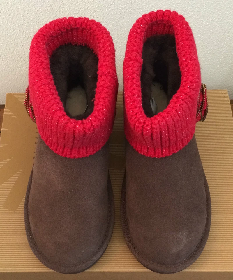 Botas UGG Invierno Southern Belle Marrón Rojo Mini Ajuste Para Mujer 5 Niños Niñas Jóvenes 3 Foto 4 de 4