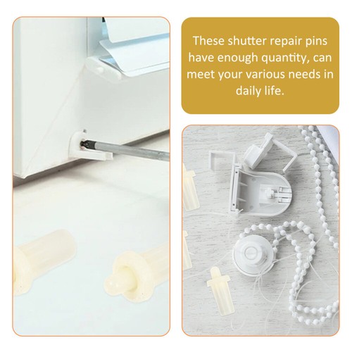 50PCS White Shutter Repair Pin Shutter Latch Indoor Window Shutters Universal - Picture 8 of 12