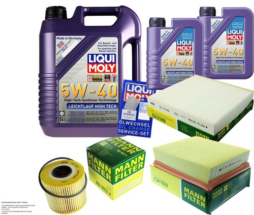 INSPEKTIONSKIT FILTER LIQUI MOLY ÖL 7L 5W-40 für Renault Laguna II Grandtour - Afbeelding 1 van 12