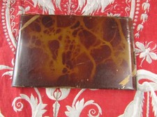 Antiguo Funda Estuche O Cigarrera De Metal Pintados Imitando L Ámbar Época 1930