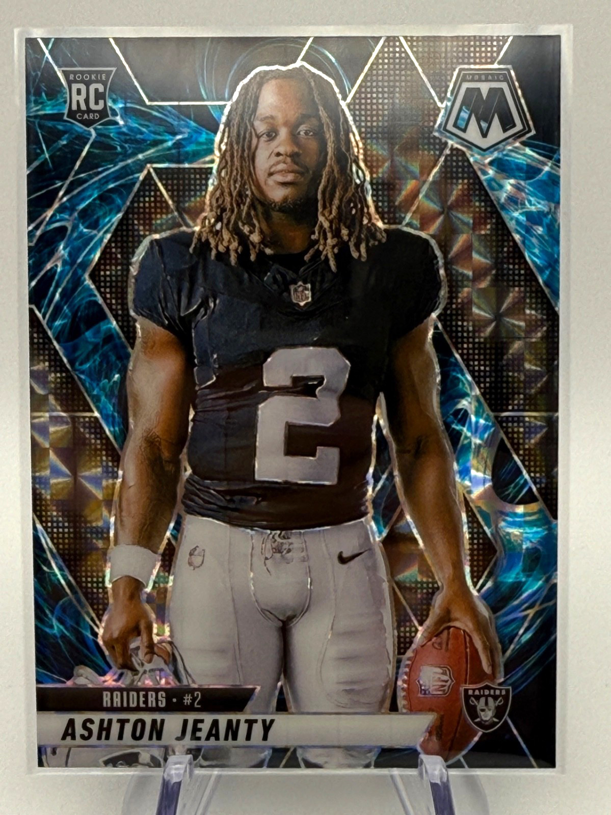 2025 Panini Mosaic Ashton Jeanty Genesis RC #287 Raiders SSP CASE HIT!