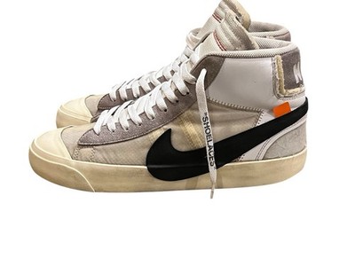 Nike Blazer Mid Off-White AA3832-100 Size 9 White The Ten Virgil Abloh OG Laces