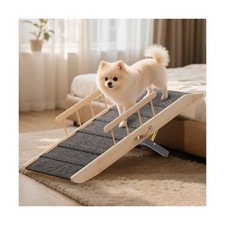 Dog Ramp for Bed Couch, Pet Ramp for Small Medium Old Dogs Cats with 10 Adjus...