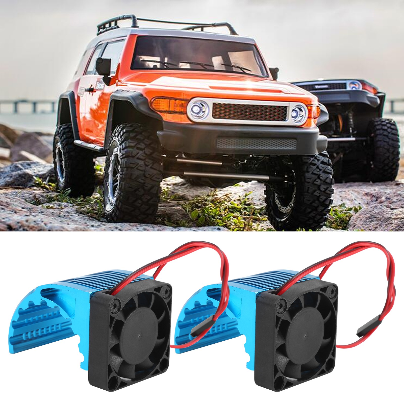 2Pcs Aluminum Alloy Motor Heatsink Efficient Cooling Fan For RC Car Trending