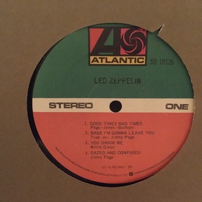 1969 Led Zeppelin Atlantic Stereo SD 19126 Vinyl Record LP | eBay