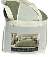 EverGrace Comforter Set King Size 2 Piece -GREEN