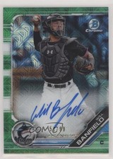 2019 Bowman Mega Box Chrome Mojo Green Refractor 51/99 Will Banfield Auto r7d